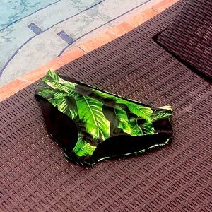 Albion Green Leaf Print Bikini Bottom